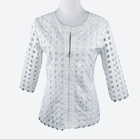 NWT Ravel White Zip Jacket, Size S - Picture 1 of 6